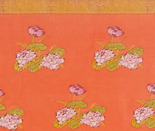 Lisa Corti 'Tea Flower' beach towel, red and orange ORANGE LICO23SAR152MUL
