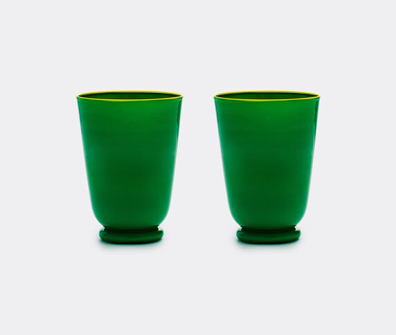 La DoubleJ Glasses, green, set of two green LADJ19GLA043GRN