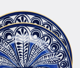 La DoubleJ 'Big Pineapple Blu' dessert plates, set of two BLUE LADJ20DES219BLU