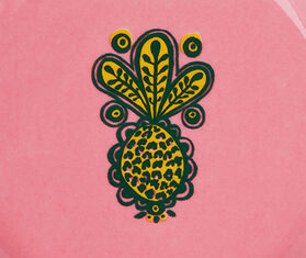 La DoubleJ 'Pineapple Rosa' dessert plates, set of two PINK LADJ20DES196MUL