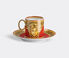 Rosenthal 'Medusa Amplified' espresso cup and saucer, golden coin, set of four  ROSE22MED178GOL