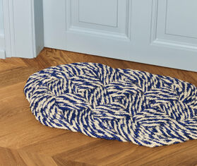 Hay &#39;Coco&#39; doormat, blue and off-white MULTICOLOUR HAY125COC211BLU
