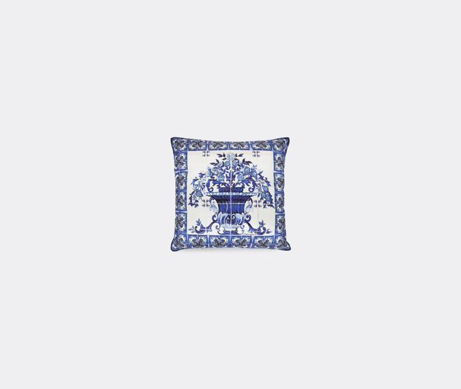 Dolce&Gabbana Casa 'Blu Mediterraneo' silk twill cushion, small BLUE DGCA22SIL094MUL