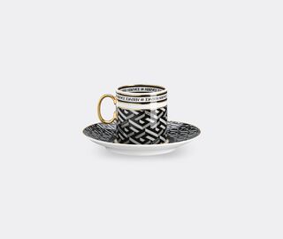 Rosenthal 'La Greca Signature' espresso cup and saucer, black BLACK ROSE23SIG749BLK