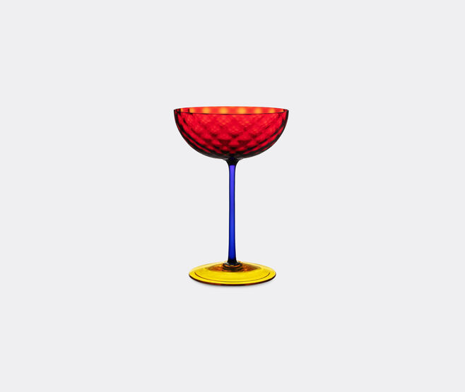 Dolce&Gabbana Casa 'Carretto Siciliano' champagne glass, red and yellow RED DGCA22HAN666MUL