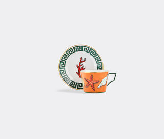 Ginori 1735 'Il Viaggio di Nettuno' teacup and saucer, set of two MULTICOLOUR RIGI20VIA771MUL