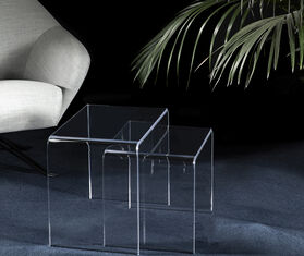 VESTA &#39;Simply&#39; table, set of two, transparent TRANSPARENT VEST25SIM601TRA