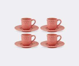 Bordallo Pinheiro &lsquo;Fantasia&rsquo; coffee cup and saucer, set of four, pink PINK BOPI23FAN772PIN