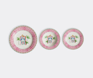 Lisa Corti 'Sariska' plate, set of three, pink PINK LICO25SET695PIN