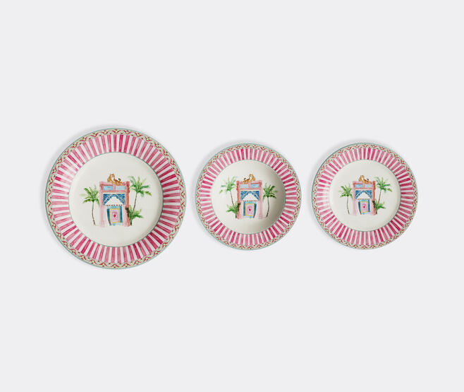 Lisa Corti 'Sariska' plate, set of three, pink PINK LICO25SET695PIN