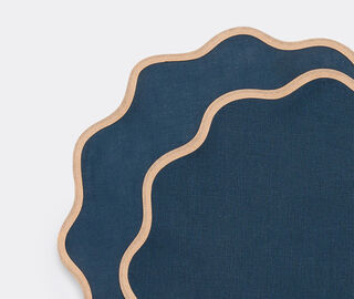 La DoubleJ 'Rainbow Navy Cloud' tablemat, set of two BLUE LADJ23CLO932BLU