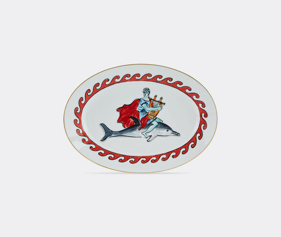 Ginori 1735 'Il Viaggio di Nettuno' platter Dolphin White ${masterID}