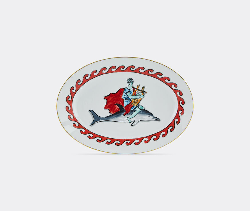 Ginori 1735 'Il Viaggio di Nettuno' platter Dolphin White RIGI20VIA832WHI