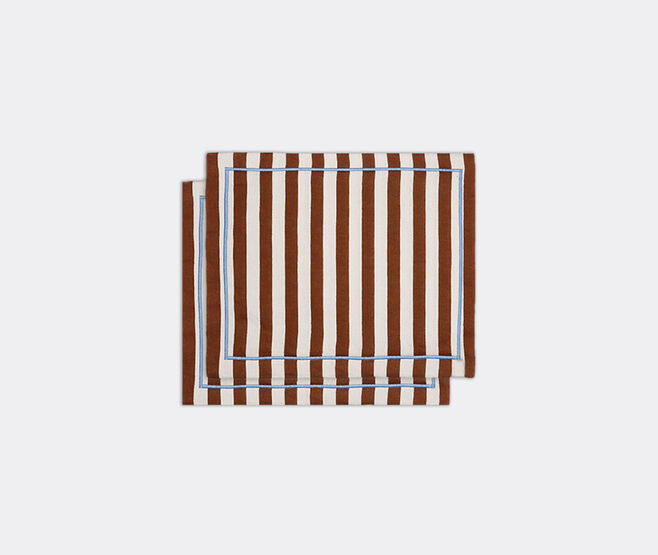 La DoubleJ 'Riviera Cioccolato' table mat, set of two MULTICOLOUR LADJ23TAB758BRW