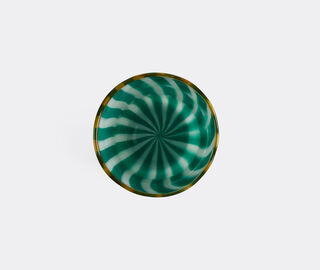 Lisa Corti 'Circus' vase, green, white and mustard GREEN LICO26CIR666GRN
