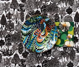 La DoubleJ &#39;Fenice&#39; dessert plates, set of two MULTICOLOUR LADJ17FEN945MUL