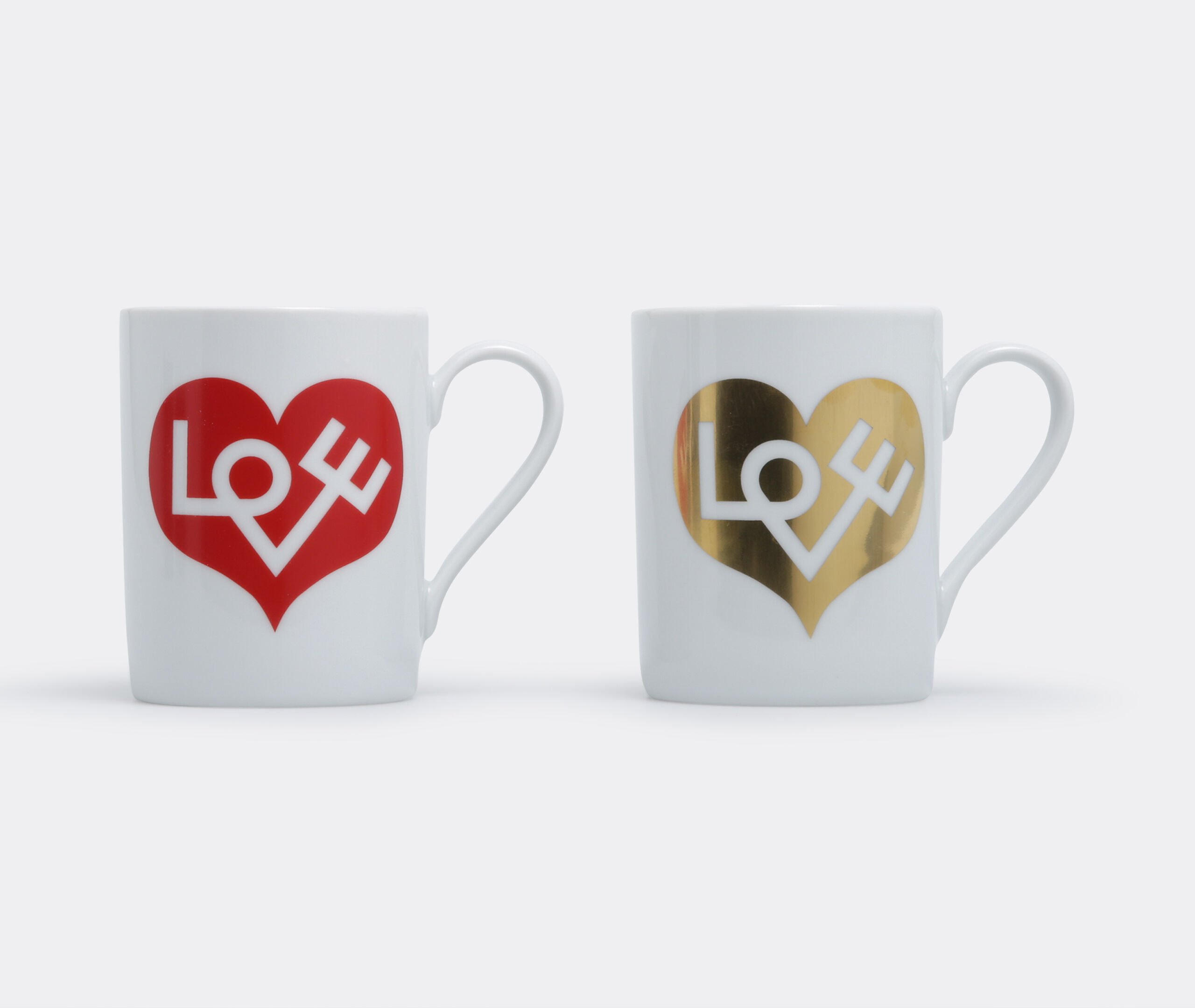 Love Heart' coffee mug, red, curved handle by Vitra | Tea And