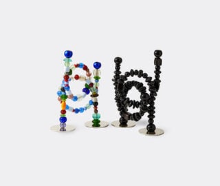 POLSPOTTEN 'Beads' candle holder, multicolor MULTICOLOUR POLS25CAN306MUL