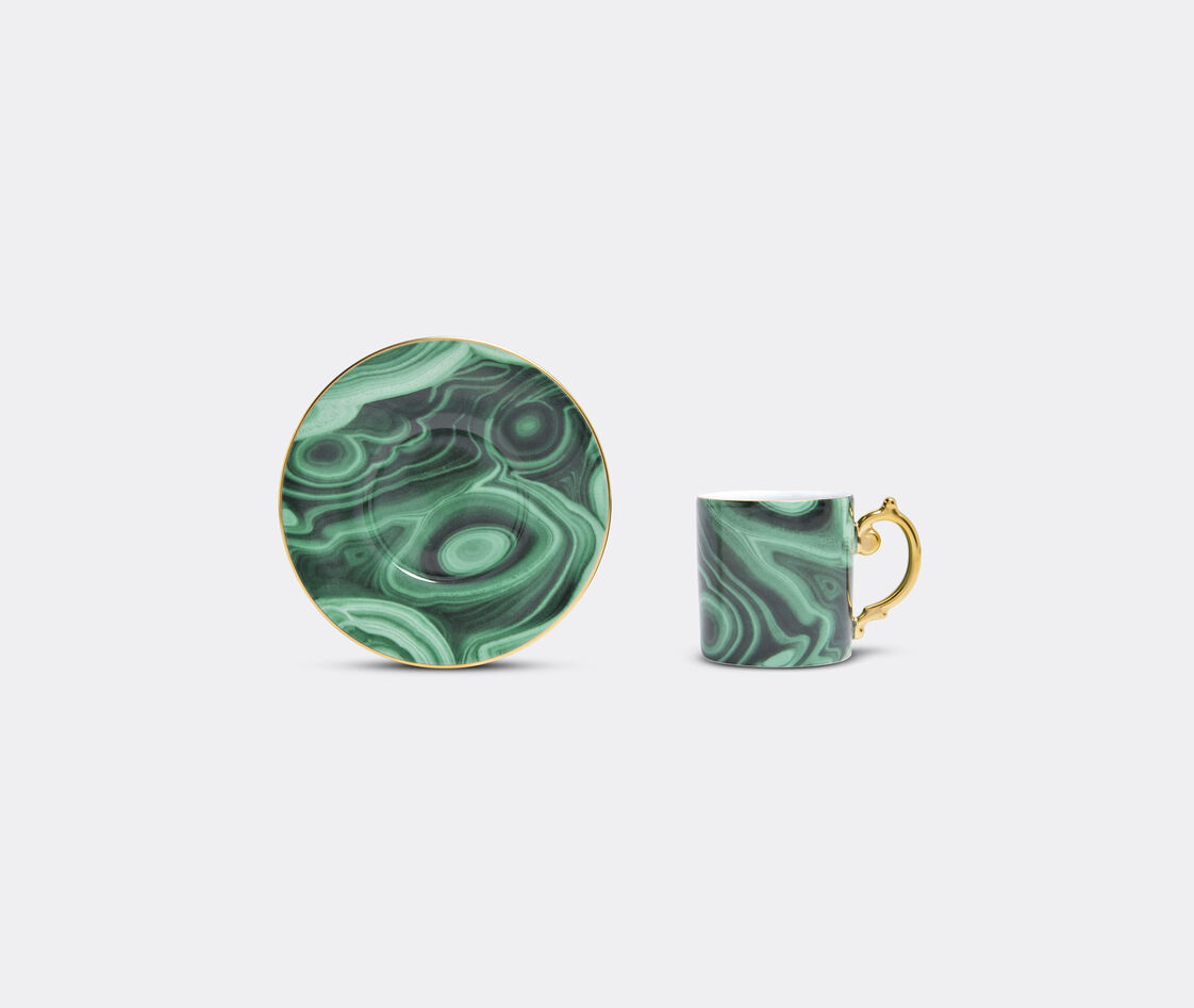 Shop L'objet Tea And Coffee Green In Green, Gold