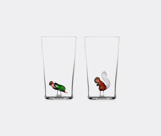 Ichendorf Milano 'Animal Farm' glass, set of six MULTICOLOUR ICMI23ANI059MUL