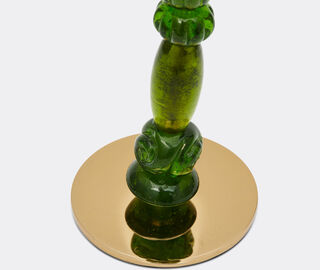POLSPOTTEN 'Beads' candle holder, small, dark green GREEN POLS25CAN515GRN