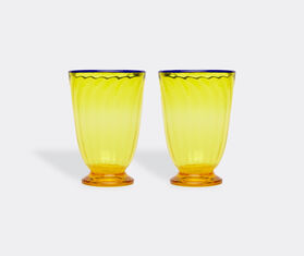 La DoubleJ &#39;Rainbow&#39; glasses, set of two, yellow YELLOW LADJ22RAI017MUL