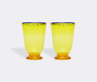 La DoubleJ 'Rainbow' glasses, set of two, yellow YELLOW LADJ22RAI017MUL