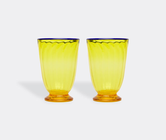 La DoubleJ 'Rainbow' glasses, set of two, yellow YELLOW LADJ22RAI017MUL