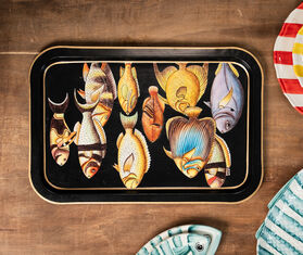 Les-Ottomans &#39;Fishes&#39; tray, multicolor MULTICOLOUR OTTO25FIS305MUL