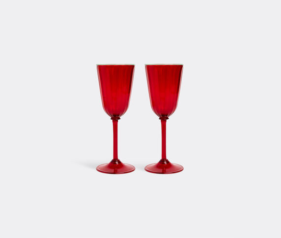 La DoubleJ 'Rainbow' wine glass, set of two, red RED LADJ23WIN069RED