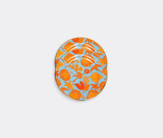 La DoubleJ 'Wildbird' dessert plates, set of two, orange MULTICOLOUR LADJ19WIL273ORA