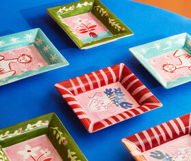 Bitossi Home &#39;Con Amore, Fiori Azzurri&#39; tray, multicolor MULTICOLOUR BIHO25TRA226MUL