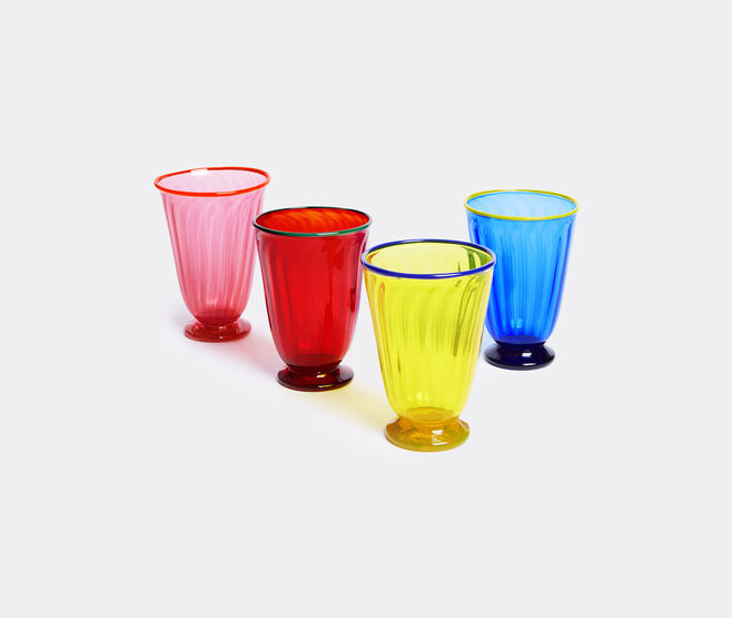 La DoubleJ 'Rainbow' glasses, set of four MULTICOLOUR LADJ19RAI058MUL