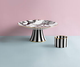 Simone Guidarelli Home 'Secret Garden' cake stand, black and white MULTICOLOUR SIMO26SOU531MUL