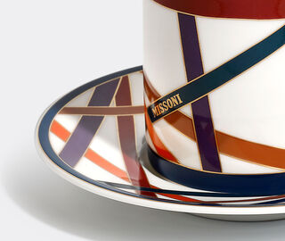 Missoni 'Nastri' coffee cup and saucer, set of six MULTICOLOUR MIHO23NAS903MUL