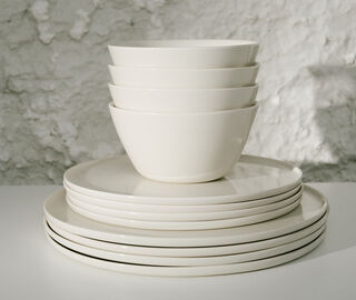 Serax 'Cena' dinner set, set of twelve, ivory WHITE SERA24SER550WHI
