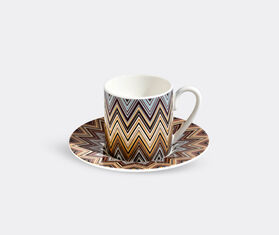 Missoni 'Zig Zag Jarris' coffee cup and saucer, set of two, beige MULTICOLOUR MIHO22ZIG408MUL