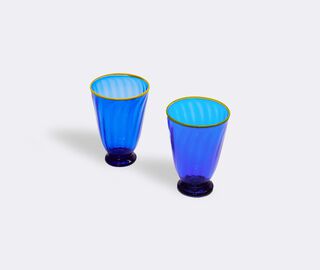 La DoubleJ 'Rainbow' glasses, blue, set of two BLUE LADJ22RAI144BLU