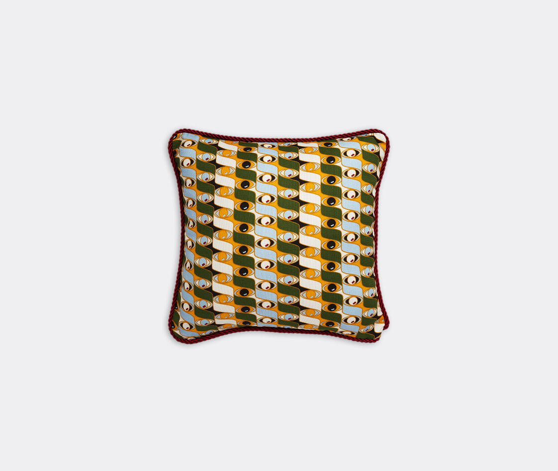 La Doublej 'third Eye' Cushion In Multicolor 98% Cotton 2% Polyester In Multicolor