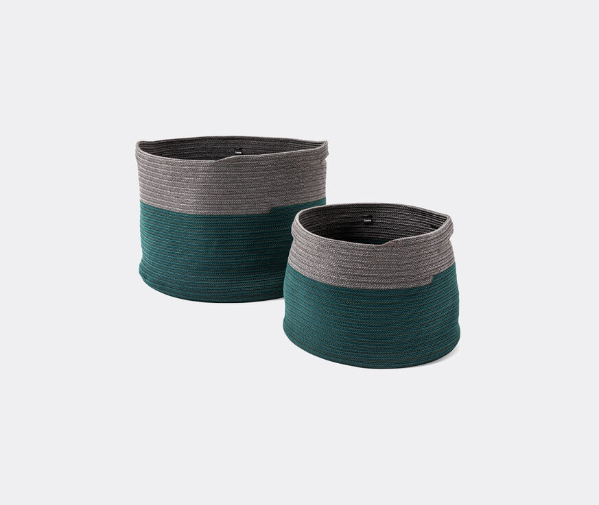 Cassina 'Podor' baskets, set of two, green & grey Green and grey CASS21POD002GRN