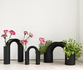 XLBoom Bridge' vase, L, black BLACK XLBO20BRI506BLK