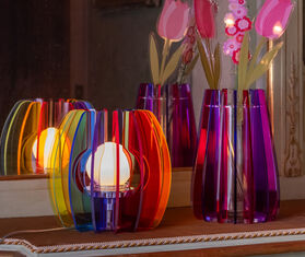 VESTA 'Iride' vase, small, violet FUXIA VEST26SMA225PIN