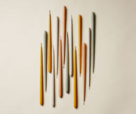 Stoff Nagel 'Stoff' candles, six pieces, sand BEIGE STOF20STO388BRW