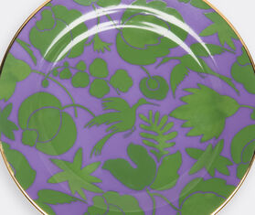La DoubleJ &#39;Wildbird&#39; dessert plates, set of two, lilac MULTICOLOUR LADJ19WIL598PUR