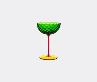 Dolce&amp;Gabbana Casa 'Carretto Siciliano' champagne glass, green and yellow GREEN DGCA22CHA697MUL