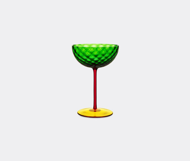 Dolce&Gabbana Casa 'Carretto Siciliano' champagne glass, green and yellow GREEN DGCA22CHA697MUL