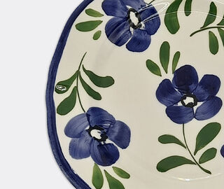 Les-Ottomans Hand painted ceramic plate, lavender MULTICOLOUR OTTO23HAN286MUL