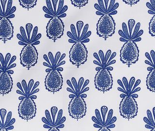 La DoubleJ 'Pineapple Blu' tablemat, set of two BLUE LADJ20TAB417BLU