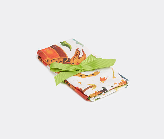 La DoubleJ 'Jungle Book' large napkins, set of two MULTICOLOUR LADJ22LAR479MUL