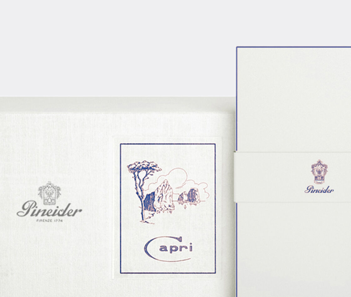 Pineider Writing White In White, Blue